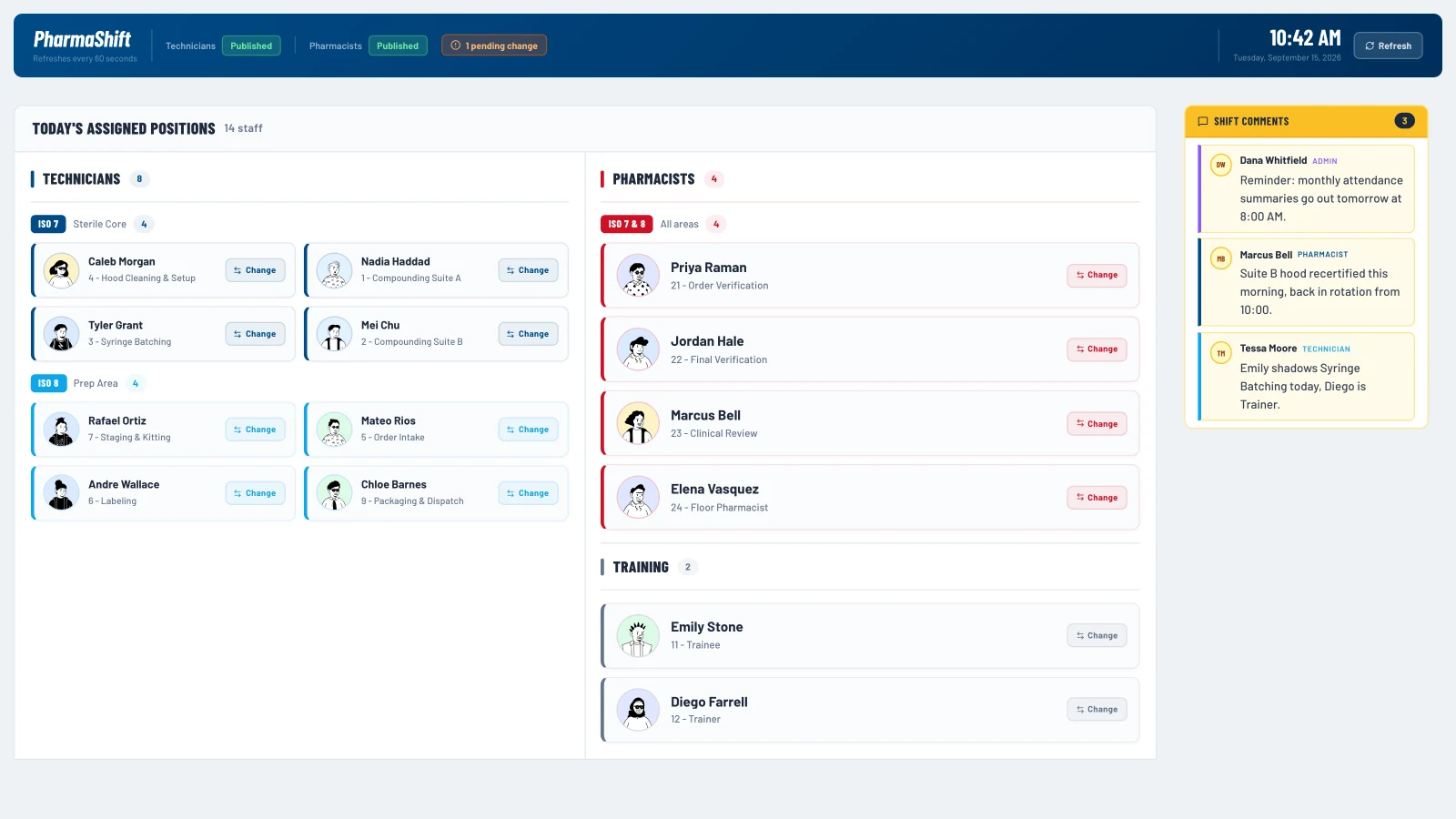Shift Rotation & Attendance Platform built by Base Flows